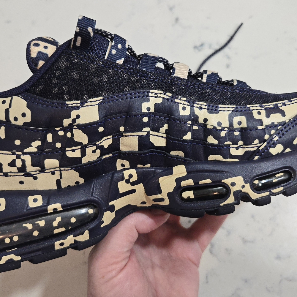 Nike Air Max 95 Men’s SZ.9 "Blackened Blue" Camo AV0765-400 New - Picture 13 of 16